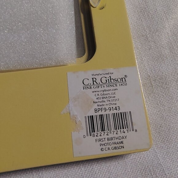 My First Birthday Photo Frame 4X6 Picture Holder CR Gibson Turtle Yellow Design - Picture 12 of 16